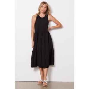 NATION LTD Women's Black Scoop Neck Sleeveless Melissa Midi Dress Size XS